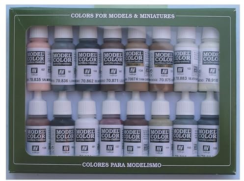Model Color Vallejo 70144 Equestrian Colors 16x 17ml Airbrush Farbe