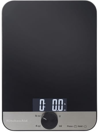 KitchenAid KQ908 - Bilancia digitale da cucina in vetro, 1 libbre