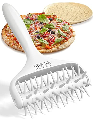 ORBLUE Rullo Bucasfoglia per Pasta, Buca Impasto e Pizza - Rotella Buca Sfoglia Rullo, Rullo Bucapasta, Rullo per Forno Pizza - Accessorio Cucina Italiana