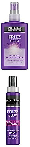 John Frieda Frizz Ease Heat Defeat Protecting Spray & 3 Day Straight Straightening Spray: 1x150ml,1x100ml