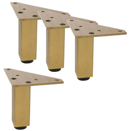 Geesatis 3 Inch Heavy Duty Adjustable Table Legs - Set of 4, 1000lbs Capacity, Aluminum Alloy Furniture Legs for Desks, Cabinets, Sofa & Bed with Pre-Attached Screws (Vintage Bronze)