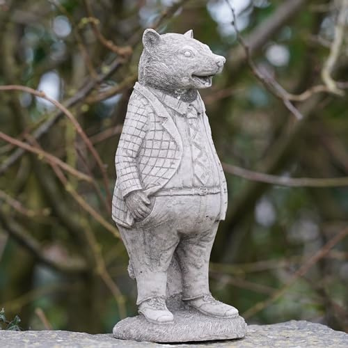 Mr Badger Steinstatue | Wind in den Weiden Tier Gartenfigur Maulwurf Outdoor