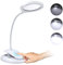 COLFULINE Lente di Ingrandimento con Lampade LED da Tavolo Ingrandimento Professionale 5x e 10x con Base e Morsetto 3 Livelli di Luminosità Regolabili per Lettura Pittura Fai-da-te Modello Manicure