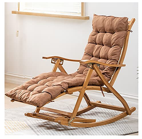 Terrassen-Lounge-Stühle, Bambus-Schaukelstuhl für Erwachsene, Siesta-Stuhl, Liegestuhl, zusammenklappbar, Mittagspause, Balkonstuhl, Sofa, Freizeitstuhl, Strandstuhl, ältere Menschen, Garten,