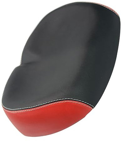 ARTSEWPLY Cuscino per Sella Bicicletta Pu Spesso e Traspirante Imbottitura Confortevole per Mountain Bike e Bici da Corsa Nero Rosso