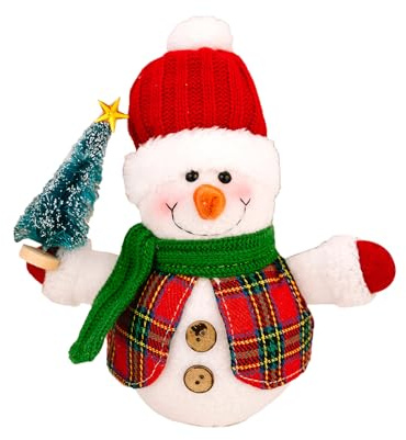 Figuras de muñecas de Nieve | Central con Light - navideña para en, Invierno, Vacaciones, Fiesta, Chimenea, Comedor, Escritorio, Mesa en el Interior