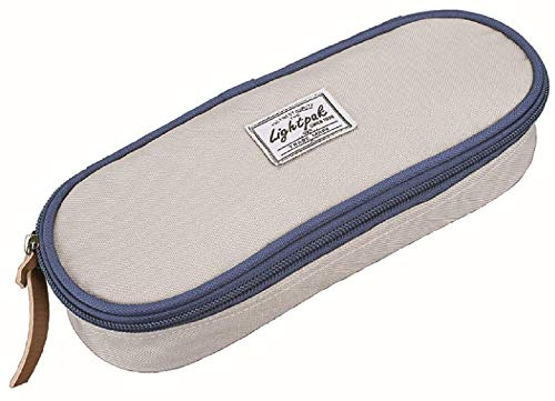 Lightpak 46143 - Schreibgeräteetui WILD Child, Federmappe in beige-blau, Stiftetui aus Polyester, Federmäppchen mit großem Hauptfach und 4 elastischen Bändern, Stifteetui ca. 9,5 × 23,5 × 5 cm