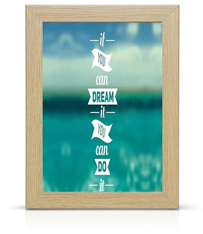 50x70 CM Big OAK Wood Effects Picture Frame for Wall Mount - Versatile Photo Frame, Poster Frame for Wall Hanging, Perfect for Home or Office Wall Décor. Perfect frame for framing jigsaw puzzles.