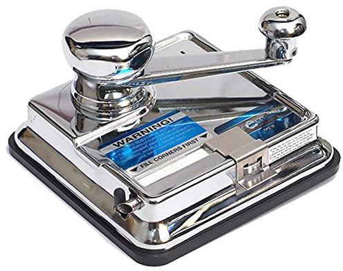 OCB MikrOmatic Duo Zigaretten Stopfmaschine, Chrom, Silber, 15 x 15 x 10 cm