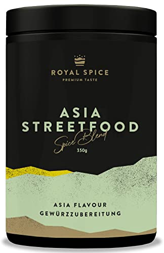 Royal Spice Asia Gewürz Asia Streetfood 350g - Asia Gewürzmischung als fruchtig leckerer Meeresfrüchte, Schwein, Rind & Chicken Rub - Inspiriert von den Straßen-Imbissen Hongkongs!