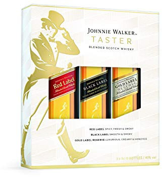 Johnnie Walker Blended Scotch Whisky Exploration Giftpack, 3 x 5cl