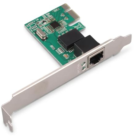 Annadue Tarjeta de Red para Realtek RTL8111E, Adaptador de Tarjeta de Red PCI-E Gigabit Ethernet de 10/100/1000Mbps, Plug and Play, para 98SE ME