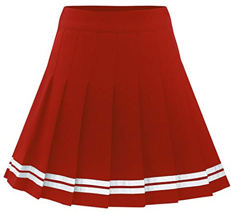 Dressystar Short Pleated Skirt High Waist A Line Tennis Skirts for Women | Modest Length, Anti-Exposure, Elastic Stretchy Waist, Multi-Color Selection, Full Size Range, Breathable, Wrinkle-Resistant