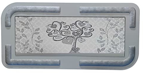 oggettando Quadro Albero della Vita con Cornice Onda in Ecopelle Bianca con Inserto Imbottito; Regali utili Originali e a Prezzi Bassi (60x90cm (interno: 36x66cm))