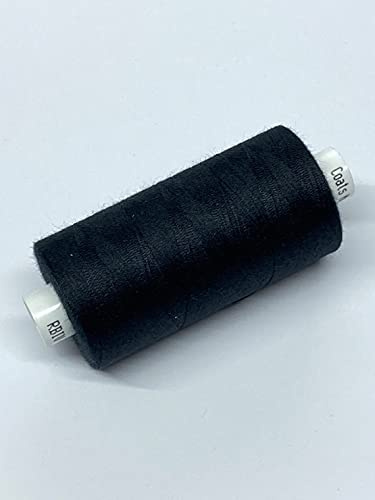 Novato Kurzwaren Coats Moon Garne, Einzelrolle, 1000 m, Schwarz (Standard))