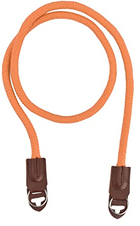 BORDSTRACT Correa Camara Reflex,Correa Hombro Cámara Nylon Ajustable Correa Bloqueo Deslizante Anillo Diseño con Cuero Vaca Junta,Universal Cuello Cámara,longitud 110 cm / 43,3 pulgadas(Amarillo)