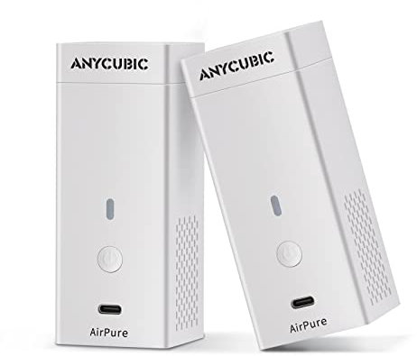 ANYCUBIC Imprimantes 3D Mini Purificateur d'air Lot de 2 Ultra Silencieux et Léger Avec Filtre à Charbon Actif Haute Densité pour Photon Mono, M3, Mars etc
