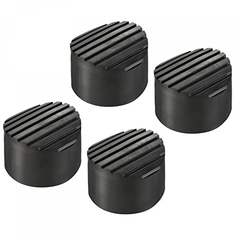 sourcing map Ladder Non-Slip Feet Mat 76mm ID Rubber Round Telescopic Ladder Accessories Pad Cover Cushion for Ladder Protection Black Pack of 4