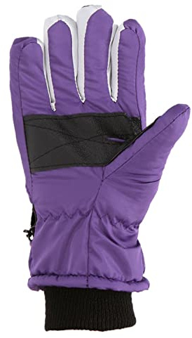 skihandschuhe jungen Outdoor Mädchen Jahre Skianzug für 7-12 winddichte warme Jungen Handschuhe Skating Kinder Snowboarden Schnee Winter Kinder Handschuhe & Fäustlinge (Purple-A, One Size)