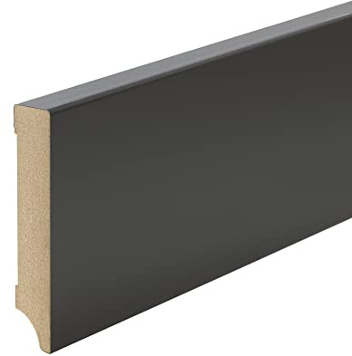 Sockelleisten Dunkelgrau MDF foliert Weimar Profil 100mm