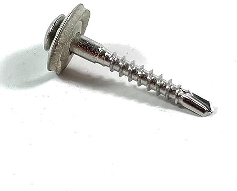 100 Stück Spenglerschrauben A2 mit Bohrspitze und EPDM Dichtscheibe (4,5 x 40 mm)