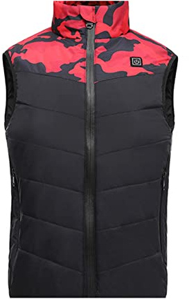 Gilet Chauffant Enfants USB Garçons Filles Veste Chauffante 3 Températures Réglables avec Poches Doudoune Sans Manche imprimé Anime Vêtements Chauffants Lavable pour Ski Pêche Camping de Pêche