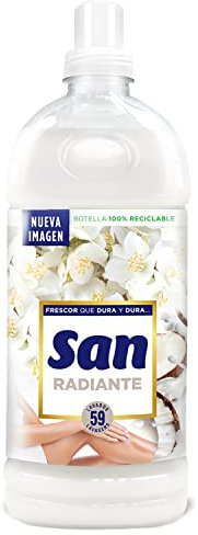 SAN | Suavizante Ropa Lavadora Líquido Concentrado | Fragancia Duradera Radiante | 59 Lavados