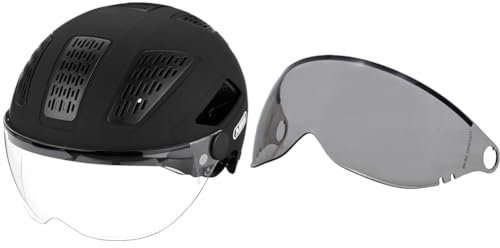 ABUS Stadthelm Hyban 2.0 ACE - Fahrradhelm mit Visier, Licht und ABS-Hartschale & Ersatzvisier für die Fahrradhelme Pedelec 2.0, Hyban ACE 2.0 und HUD-Y ACE