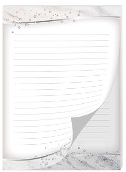 Briefpapier stillvolles elegantes Marmor Motiv grau Briefblock für Mädchen Kinder und Erwachsene Geschenk (Block A4 mit 25 Blätter)