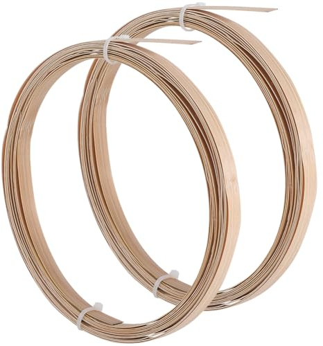 GORGECRAFT 12 m Bambusstreifen 11x1mm Flechtstreifenmaterial Burlywood Lang Dünn Flach Natürlich Massiv Möbelreparatur Korbgeflechtmaterial Für DIY Stühle Korbgeflecht Gewebtes Kunsthandwerk