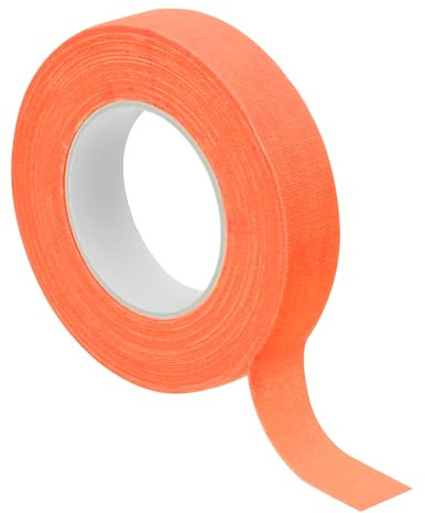 PATIKIL Cinta de Tela de Gaffer de Neón de 0,6 x 33 Pies, 1 Rollo de Cinta Adhesiva Fluorescente UV para Luz Negra para Fiestas UV, Naranja