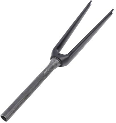 Alomejor Leichte 700C-Carbonfaser-Fahrrad-Vordergabel, Konisches Rohr, Schnellspanner-Felgenbremse, Verlängerte Starre Gabel für Rennräder (3K-Textur matt)