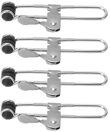 Hsthe Sea 4 Pcs Suspended Ceiling Tile Grip Clamps,Lever Action Grid Clamps,Multifunctional Stainless Steel Tile Mounting Clips,Ceiling Installation Tile Holding Devices