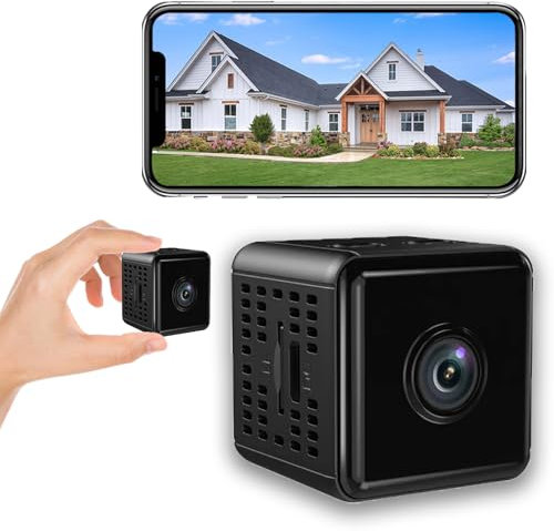 Générique Mini caméra WiFi 1080p,Appareil Photo Portable pour bébé,Caméra WiFi intérieure,Caméra cachée,Nuage de détection de Vision Nocturne de Batterie intégrée,Caméra intérieure (123) (M)