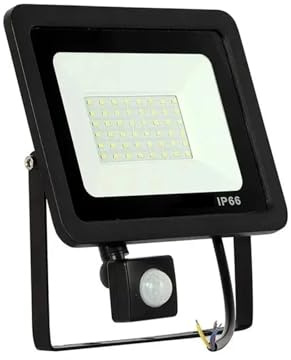 KAKAK LED Flood Light Outdoor LED Floodlight PIR Motion Sensor White IP66 Waterproof Outdoor Exterior Projector Spotlight 100W 50W 30W 20W 10W Wall Lamp for Festivals, Parties, Weeding, etc.(20W)