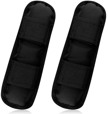 Lotsdonxia Universal Schultergurt Pad - Abnehmbarer Verschluss Extra Dickes Verstellbares Kissen für Gepäck, Laptoptaschen und Gitarrengurte (Schwarz)