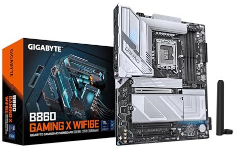 GIGABYTE B860 Gaming X WIFI6E Mainboard - Intel Core Ultra CPUs, 12+1+2+1 Phasen VRM, bis zu 9066MHz DDR5, 1xPCIe 5.0 + 2xPCIe 4.0 M.2, 2,5 GbE LAN, WiFi 6E, USB4
