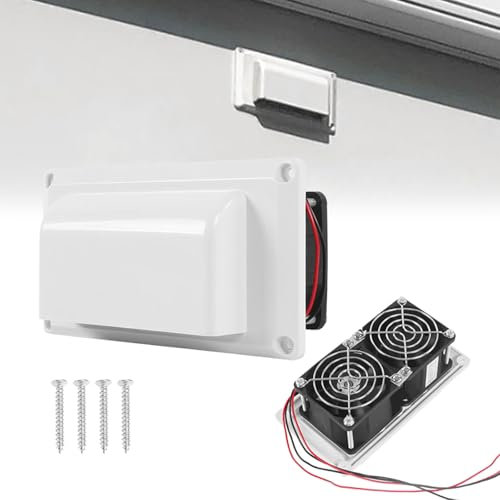 Extractor De Aire, Ventilador Lateral Para RV 12V 25W, Rejilla De VentilacióN Interior, Juego De Ventilador De Escape Con Tornillos De Montaje, Accesorios Para Caravana, Autocaravana, Remolque, Barco