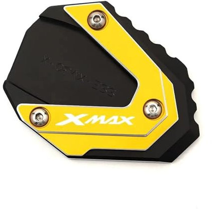 VQLDPX Motorrad-Seitenständer-Auflage Für Yamaha Xmax 300 250 XMAX300 Xmax250, Vergrößerte Fußplatte Motorradständer Platte Verbreiterung(Gold)
