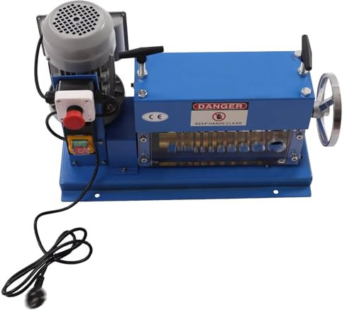 Electric Wire Stripping Machine, 370W Automatic Electric Scrap Wire Stripper Machine, 11 Channels 10 Blades, Portable Cable Wire Stripper Machine, for 1.5mm to 38mm Copper Wire