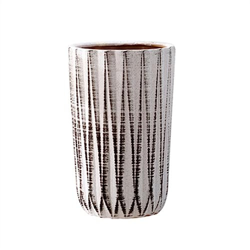 Vaso di fiori Vasi for piante Vasi da fiori vintage prismatici cilindrici alti Cilindro alto Fioriere semplici in ceramica di grandi dimensioni Decorazione for la coltivazione di piante verdi grandi V
