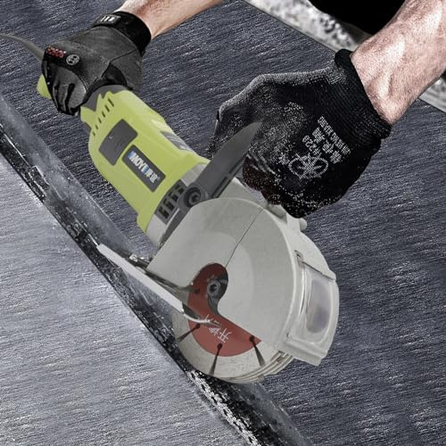 Fraiseuse électrique à fentes, 4000 W, 6500 tr/min, pour brique, marbre, béton, granit, avec 5 lames de scie et coffret, largeur de rainure 0-33 mm, profondeur de rainure 0-37 mm