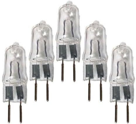 WOLTHID Bombillas halógenas G6.35 220V 50W 20W 35W 75W 100W T4 JC Type 150W 200W GY6.35 Base Blanco Cálido 2700K para candelabros y luces de tocador Iluminación de gabinete 5PCS 50W