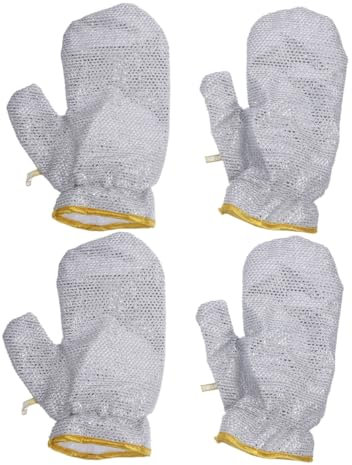Veemoon 4pcs Reusable Dishwashing Gloves Kitchen Gloves Heat Insulation Oven for Cooking Baking