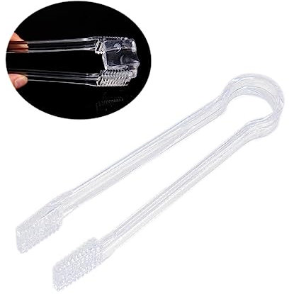 HOLIDYOYO Pinze Ghiaccio Acrilico Trasparente Utensili Multiuso Per Servire Pane Dolci e Insalate Per Eventi Feste e Uso Quotidiano
