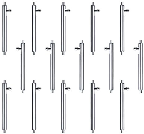 15 x Uhrenarmbandstifte, professionelles Edelstahl-Werkzeug-Sortiment, Uhrenarmband-Verbindungsstifte, Ersatz für Uhrmacher, Edelstahl-Federstange