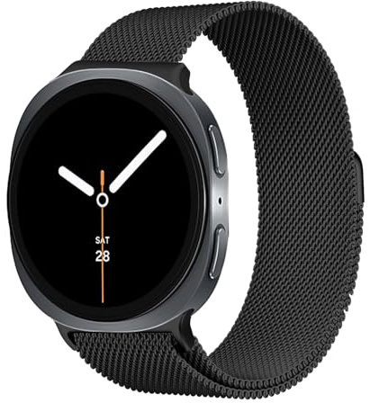 Milanaise Magnetisch Armbands für Samsung Galaxy Watch 9/8 Armband 40mm 44mm/8 Classic 46 mm Damen/Herren,Edelstahl Metall Loop Armbänder für Samsung Galaxy Watch 8 Classic Armband 46mm/9 8 44 40 mm