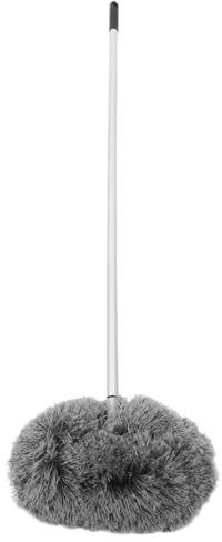 COOLHIYA Spolverino Estensibile e Pulitore Per Ventilatori Da Soffitto Con Asta Regolabile in Alluminio 1,4 M, Spazzola Rimovibile in Pp Per Pulizia Di Polvere, Ragnatele e Superfici Alte Domestiche