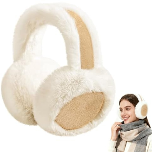 CIYIN Ohrenschützer Damen, Ohrenwärmer Winter, Faltbar Flauschige Ohrenschützer, Kunstpelz, Ohrenwärmer für Kaltes Wetter, für Frauen und Mädchen
