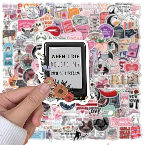 150 Stück Leser Liebesromane Vintage Aufkleber, Kindle Bookish Sticker Ästhetische Buchaufkleber - für Wasserflasche, Laptop, Scrapbook, Tagebuch, wasserdichte Vinyl Aufkleber